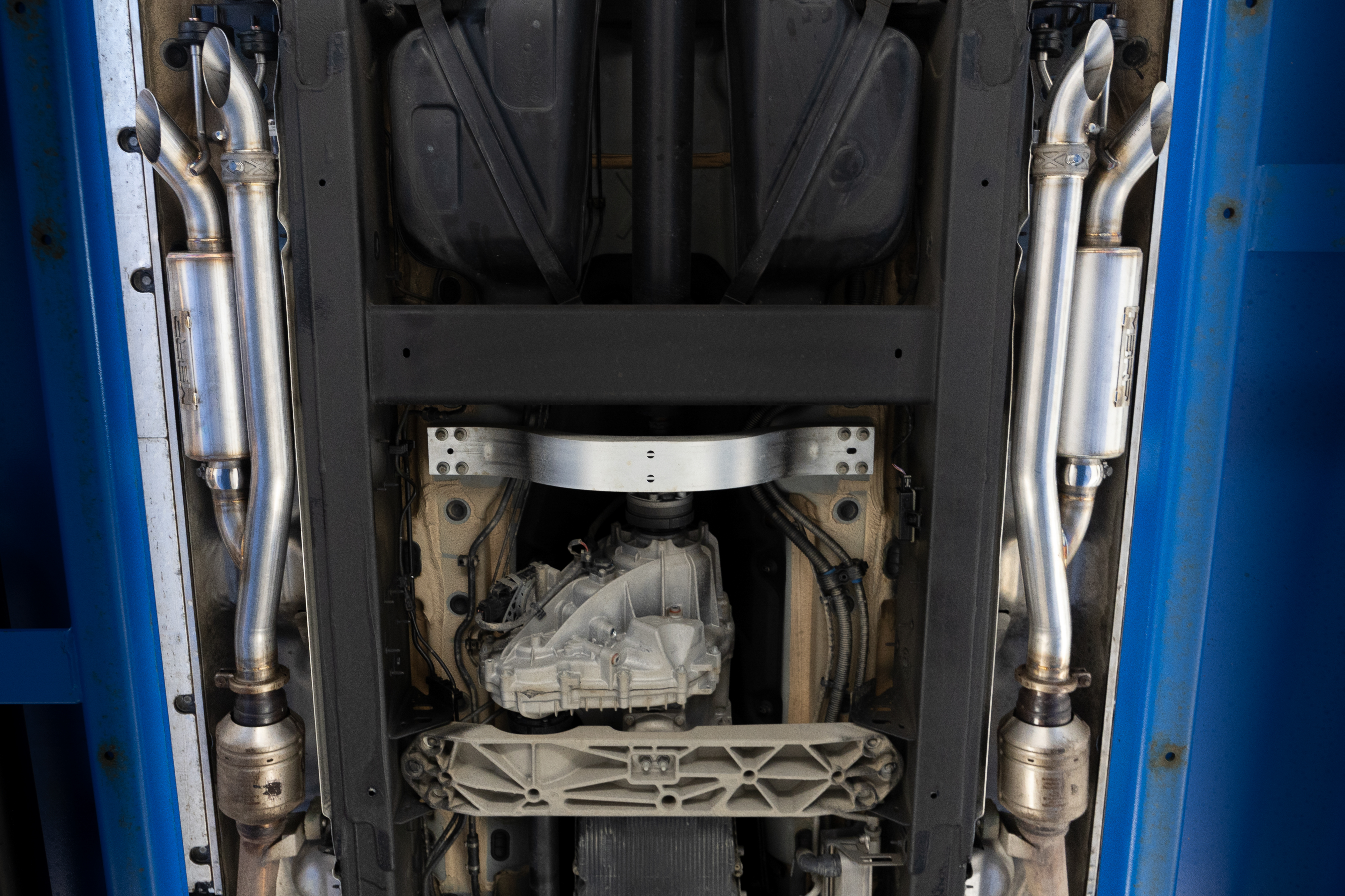 MBRP Exhaust 2.5in. Cat-Back; Dual Split Quad Rear; Active; T304